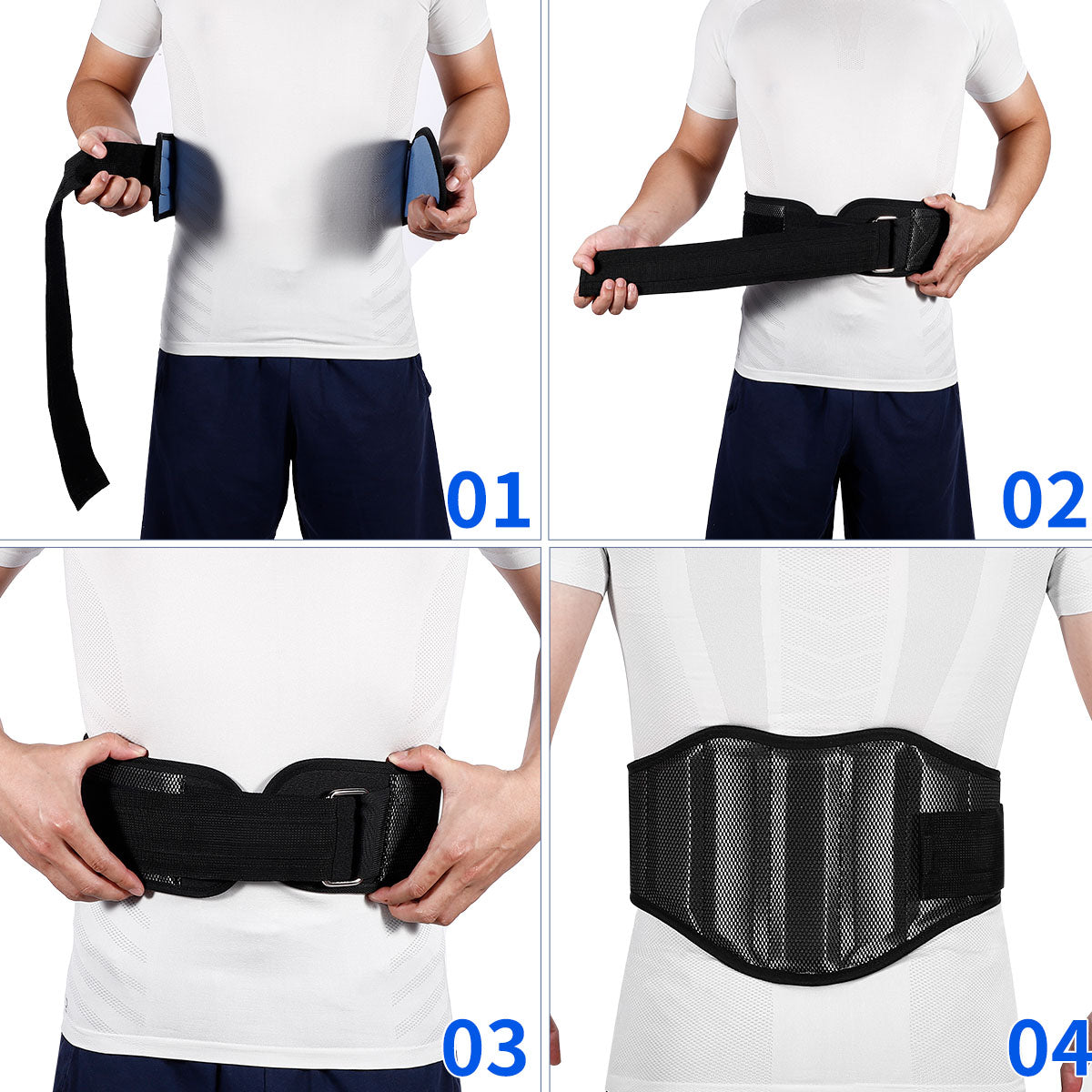 Adjustable Back Support Belt: closure detail