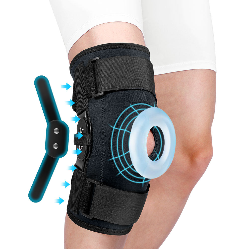 Adjustable Open-Patella Hinged Knee Brace: product overview