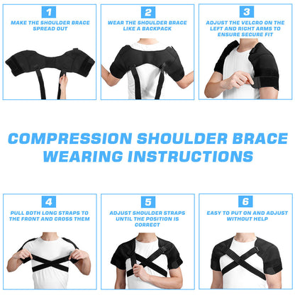 Double Shoulder Compression Brace: inside-lining view