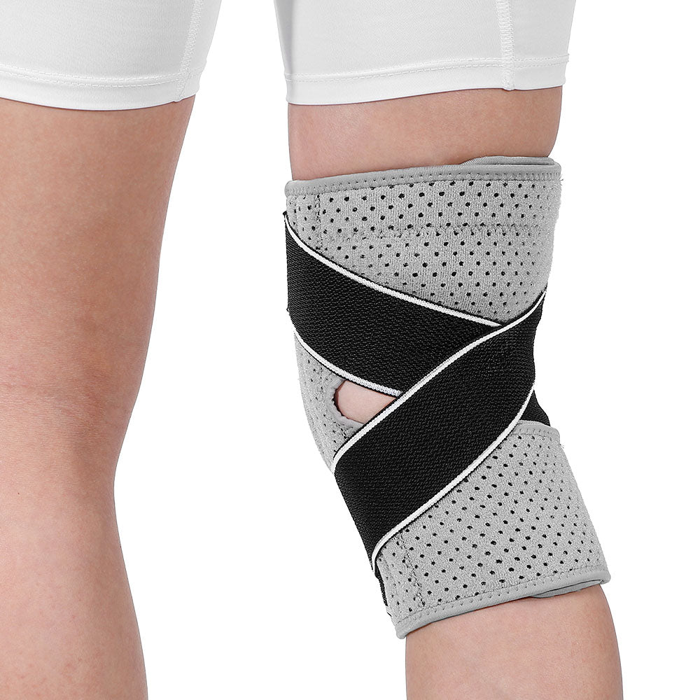 Compression Knee Brace: fabric and stitching detail