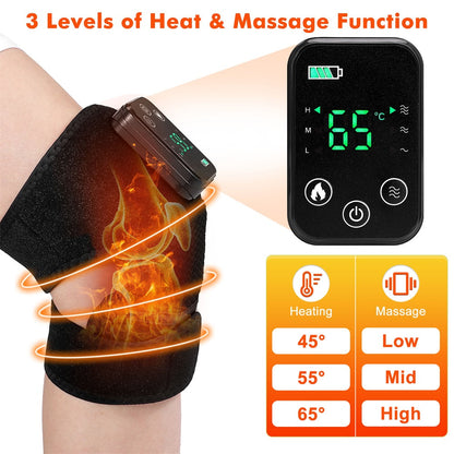 Heated Vibration Knee Massager Brace: in-wear demonstration