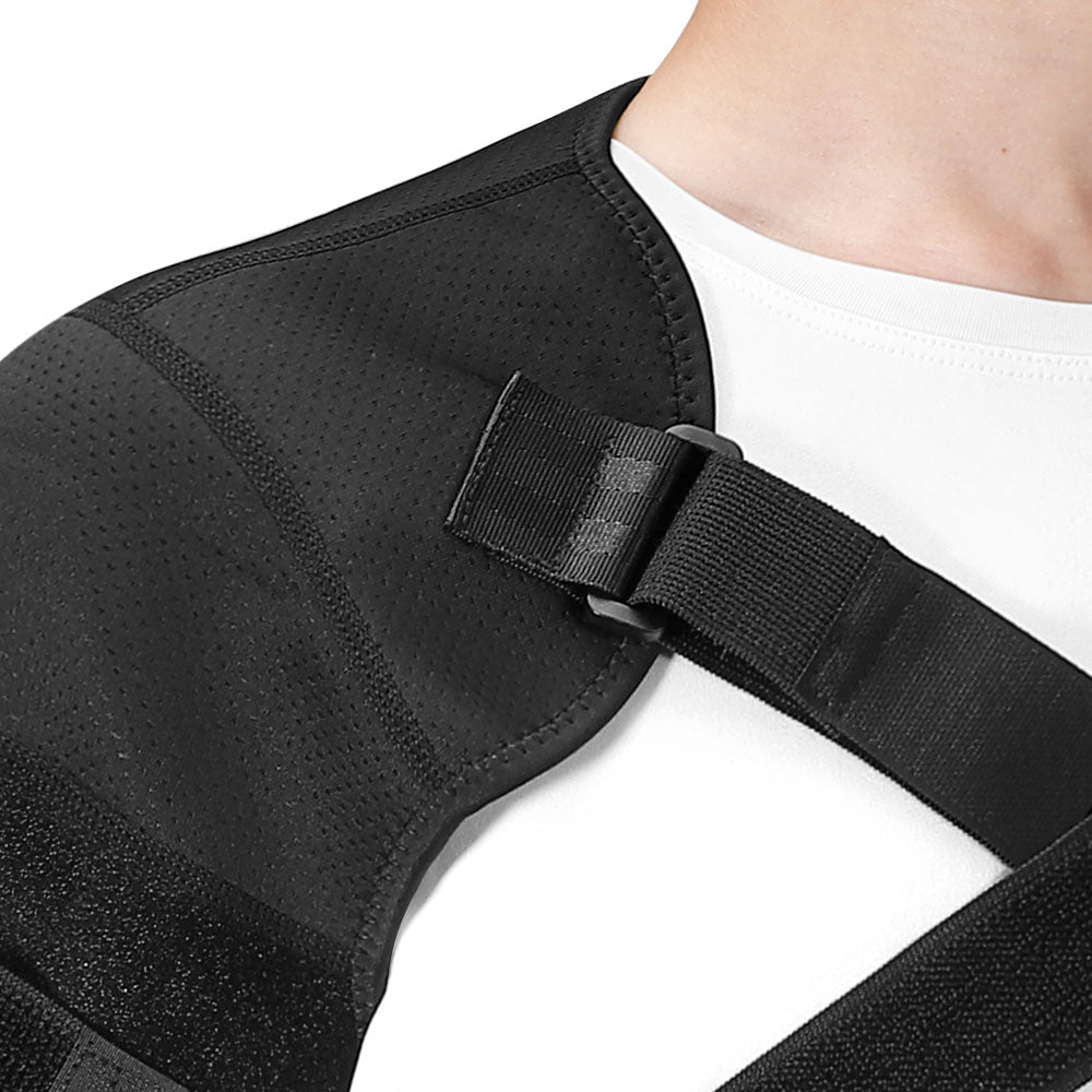 Double Shoulder Compression Brace: fabric and stitching detail