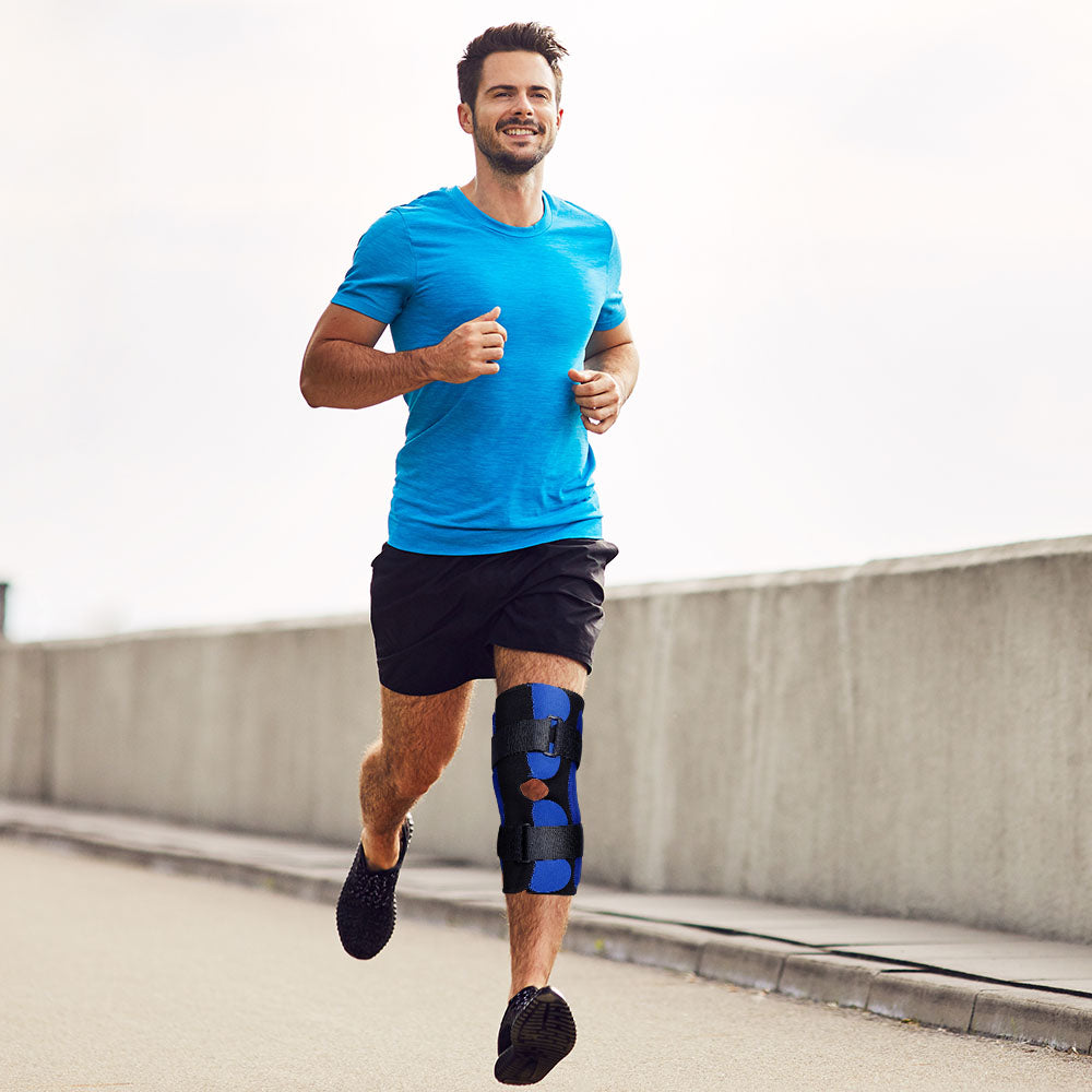 Hinged Knee Brace: top view