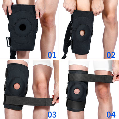 Adjustable Open-Patella Hinged Knee Brace: pairing and styling view