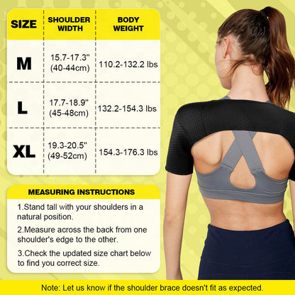 Double Shoulder Compression Sleeve: fabric and stitching detail
