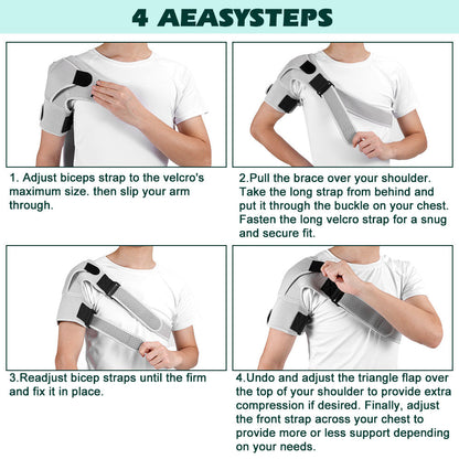 Shoulder Cuff Brace: closure detail