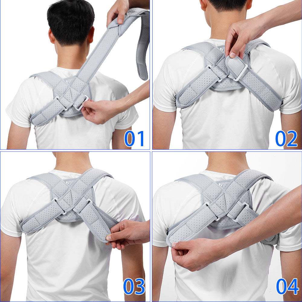 Figure-8 Upper Back Brace: inside-lining view