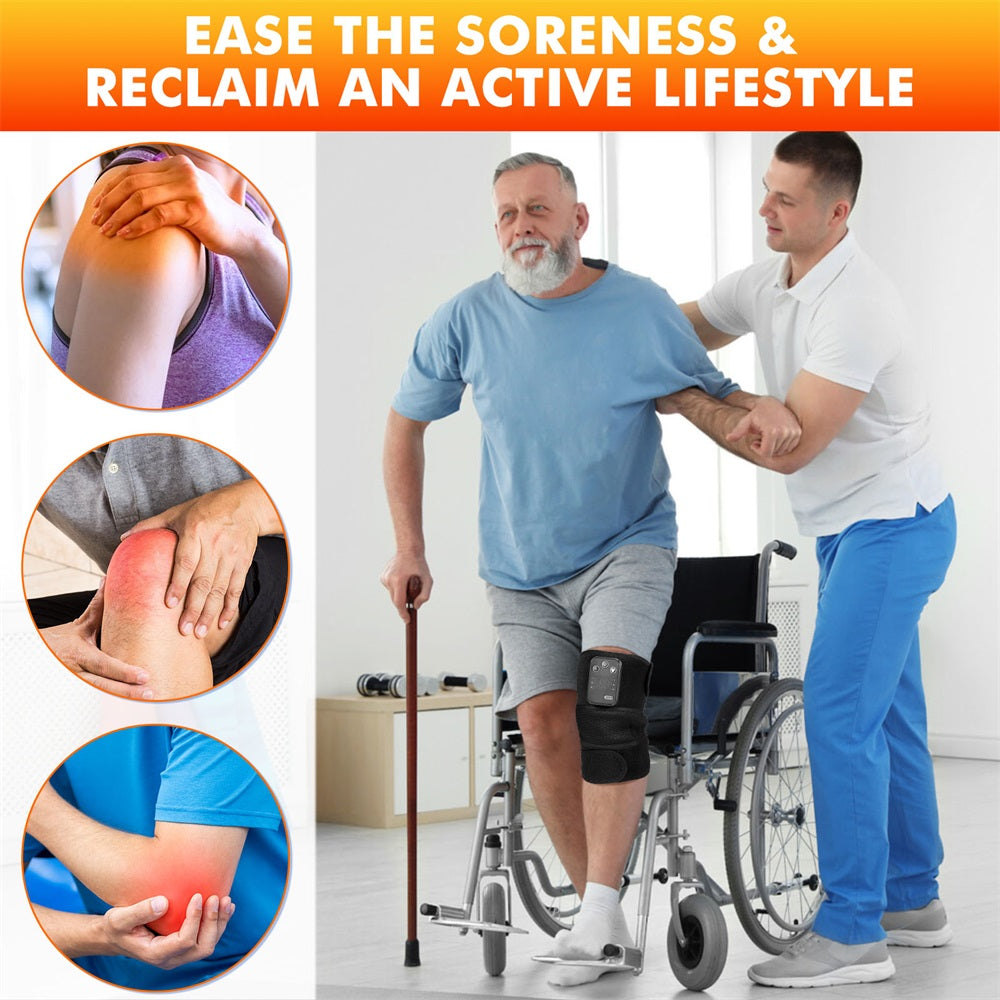 Heated Vibration Knee Massager Brace: inside-lining view