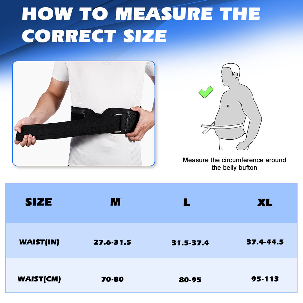 Adjustable Back Support Belt: fabric and stitching detail