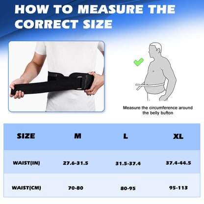 Adjustable Back Support Belt: fabric and stitching detail