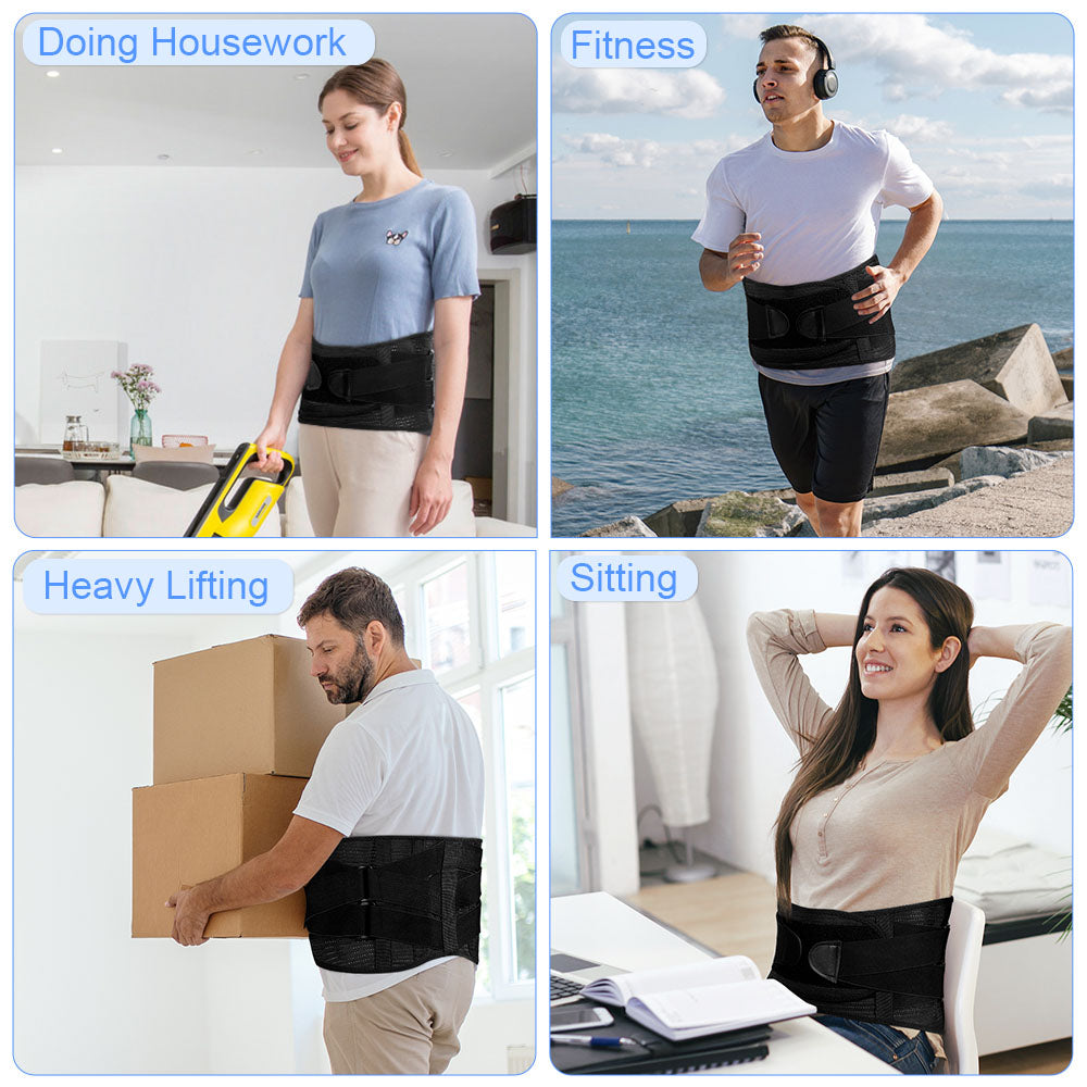 Back Support Belt: fabric and stitching detail
