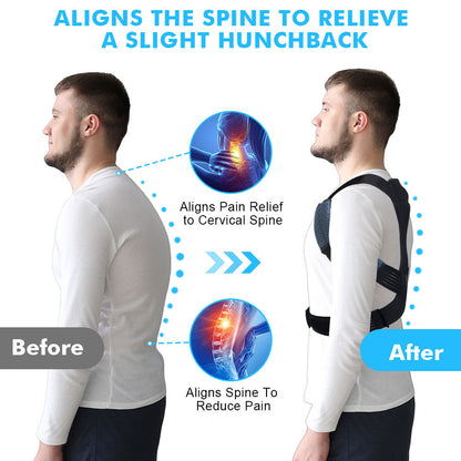 Vest-Style Posture Corrector: size chart reference