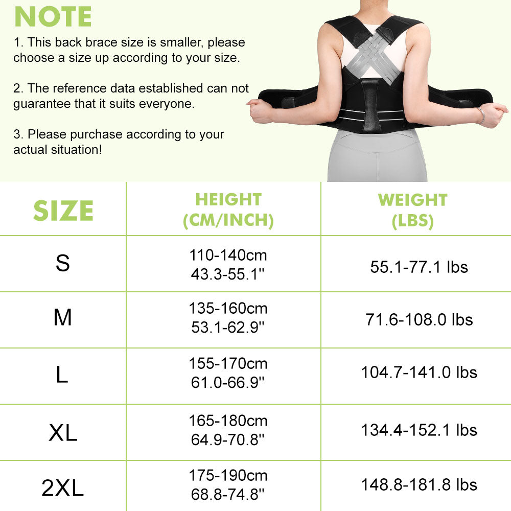 Full Back Brace: fabric and stitching detail