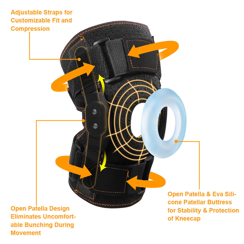 Hinged Knee Brace: alternate color or angle