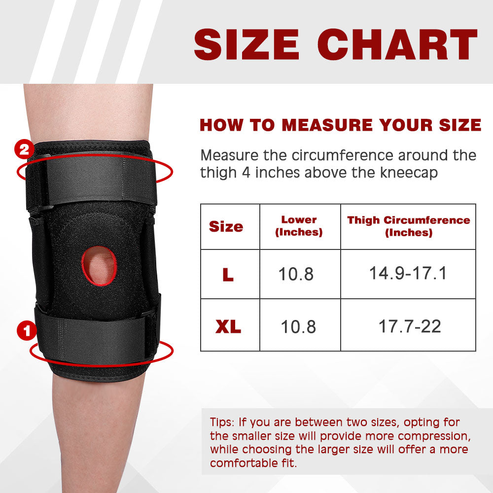 Hinged Knee Brace: top view