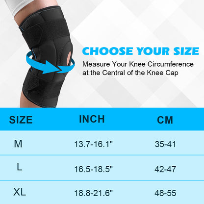 Hinged Knee Brace: closure detail