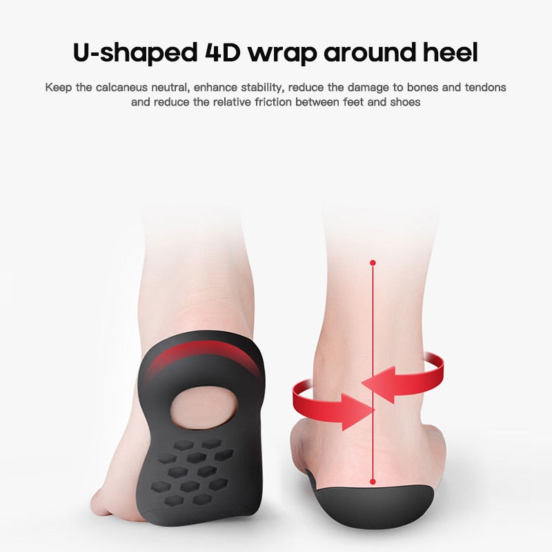 Flat Foot Orthopedic Insoles: size chart reference